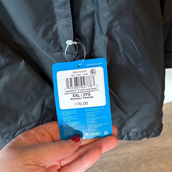 Columbia Womens Switchback II Lined Long Rain Jacket NWT XXL - Picture 9 of 9